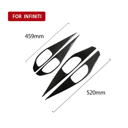 4 PCS Car Carbon Fiber Door Inner Handle Panel Decorative Sticker for Infiniti Q50 2014-2020 - Car Interior Mouldings by PMC Jewellery | Online Shopping South Africa | PMC Jewellery | Buy Now Pay Later Mobicred