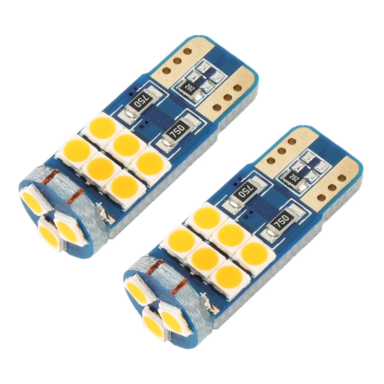 2 PCS T10 DC12 / 1W 9LEDs SMD-3030 Car Clearance Light(Yellow Light) - Clearance Lights by PMC Jewellery | Online Shopping South Africa | PMC Jewellery | Buy Now Pay Later Mobicred