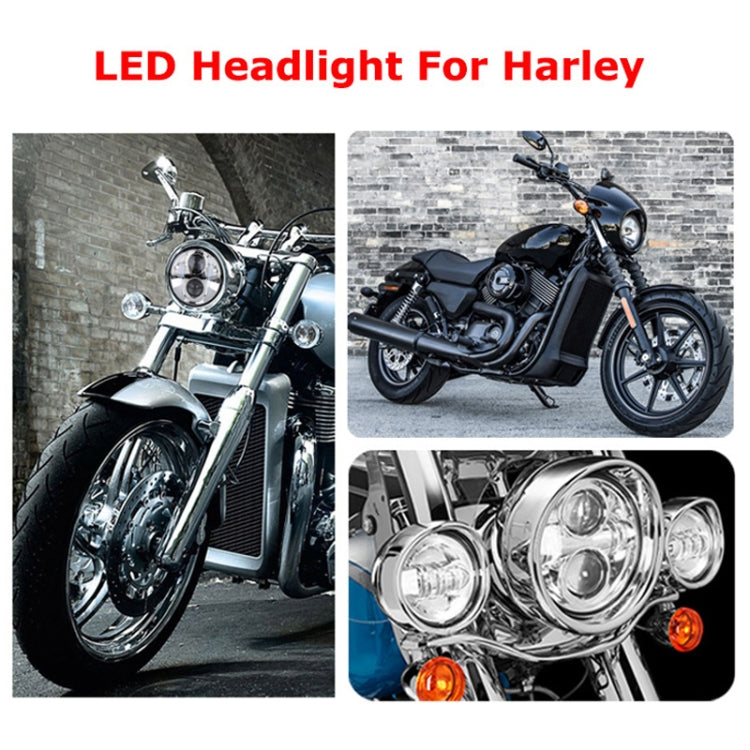 5.75 inch DC12V 6000K-6500K 40W Car LED Headlight for Harley(Silver) - Work Lights by PMC Jewellery | Online Shopping South Africa | PMC Jewellery | Buy Now Pay Later Mobicred