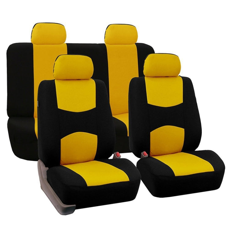 9 in 1 Universal Four Seasons Anti-Slippery Cushion Mat Set for 5 Seat Car, Style:Ordinary (Yellow) - Seat Accessories by PMC Jewellery | Online Shopping South Africa | PMC Jewellery | Buy Now Pay Later Mobicred