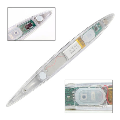 Car Solar Shark Gill Warning Lights Car Door Anti-collision Rear-end Collision LED Dlashing Lamp, Mode: Constant Bright + Flashing (Silver) - Warning Lights by PMC Jewellery | Online Shopping South Africa | PMC Jewellery | Buy Now Pay Later Mobicred