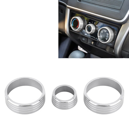 3 PCS Car Aluminum Alloy Air Conditioner Knob Case for Honda VEZEL / XR-V / Fit / GIENIA / City(Silver) - Decoration Rings by PMC Jewellery | Online Shopping South Africa | PMC Jewellery | Buy Now Pay Later Mobicred