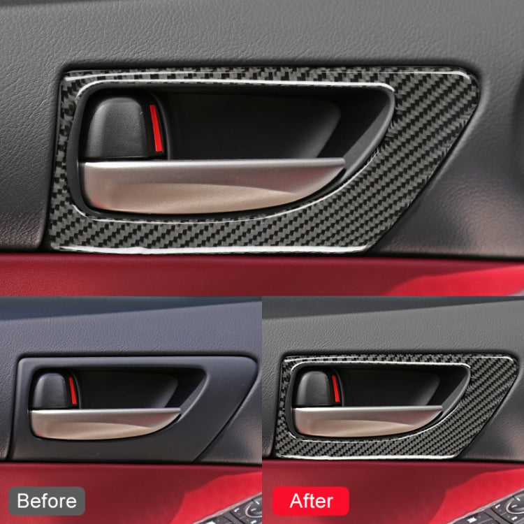 Car Carbon Fiber Front Door Handle Decorative Sticker for Lexus IS250 2013-, Left Drive B Style - Car Interior Mouldings by PMC Jewellery | Online Shopping South Africa | PMC Jewellery | Buy Now Pay Later Mobicred