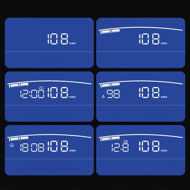 H402 Car 4 inch OBD Mode HUD Head-up Display Support Engine Failure Alarm / Water Temperature Alarm Voltage Alarm - Head Up Display System by PMC Jewellery | Online Shopping South Africa | PMC Jewellery | Buy Now Pay Later Mobicred