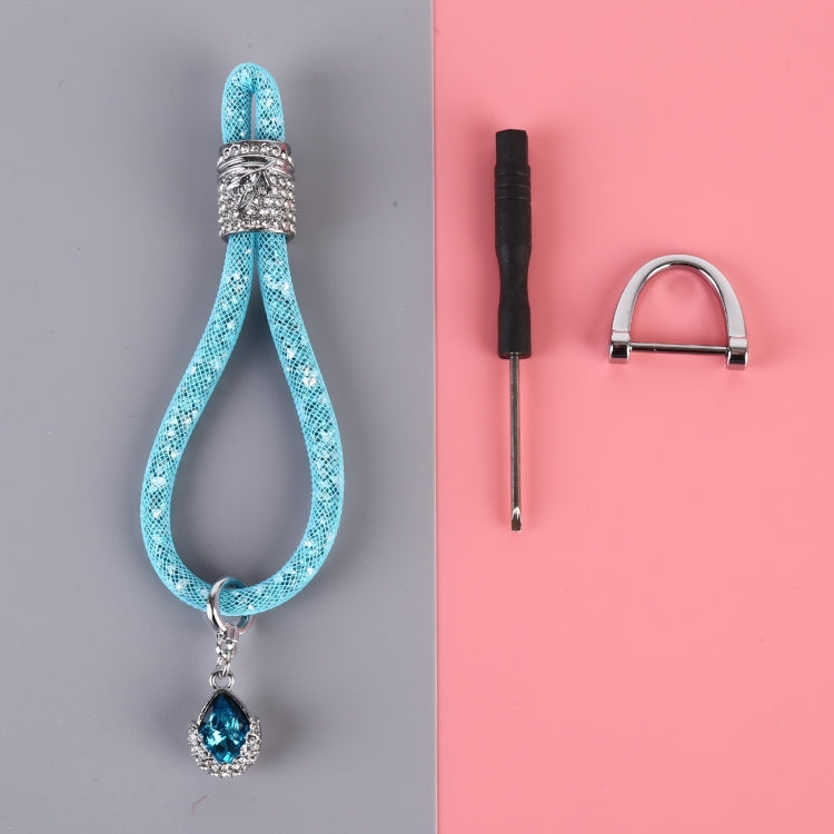 Car Diamond Metal + Plastic Keychain (Baby Blue) - Key Rings by PMC TechLife | Online Shopping South Africa | PMC TechLife