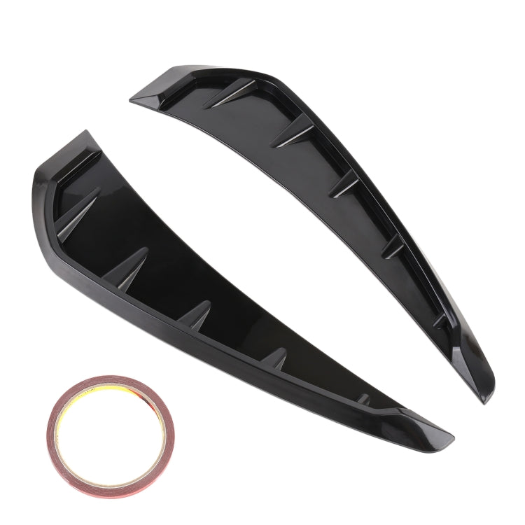 2 PCS Car Soft Silicone Decorative Sticker Outside Sticker, Bright Black - Decorative Sticker by PMC TechLife | Online Shopping South Africa | PMC TechLife | Buy Now Pay Later Mobicred