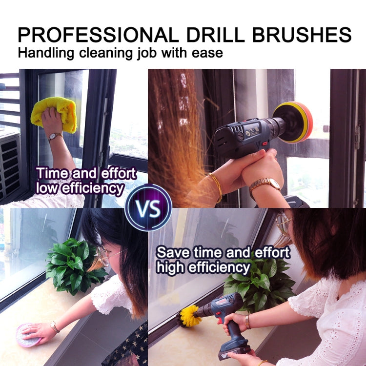 22 in 1 Floor Wall Window Glass Cleaning Descaling Electric Drill Brush Head Set - Sponges, Cloths & Brushes by PMC Jewellery | Online Shopping South Africa | PMC Jewellery | Buy Now Pay Later Mobicred