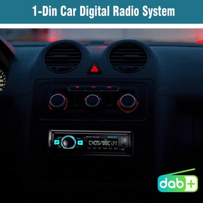 1-Din Car DAB Radio Player Stereo System FM Receiver, Support Bluetooth & U Disk & MP3 & TF Card - Car MP3 & MP4 & MP5 by PMC Jewellery | Online Shopping South Africa | PMC Jewellery | Buy Now Pay Later Mobicred