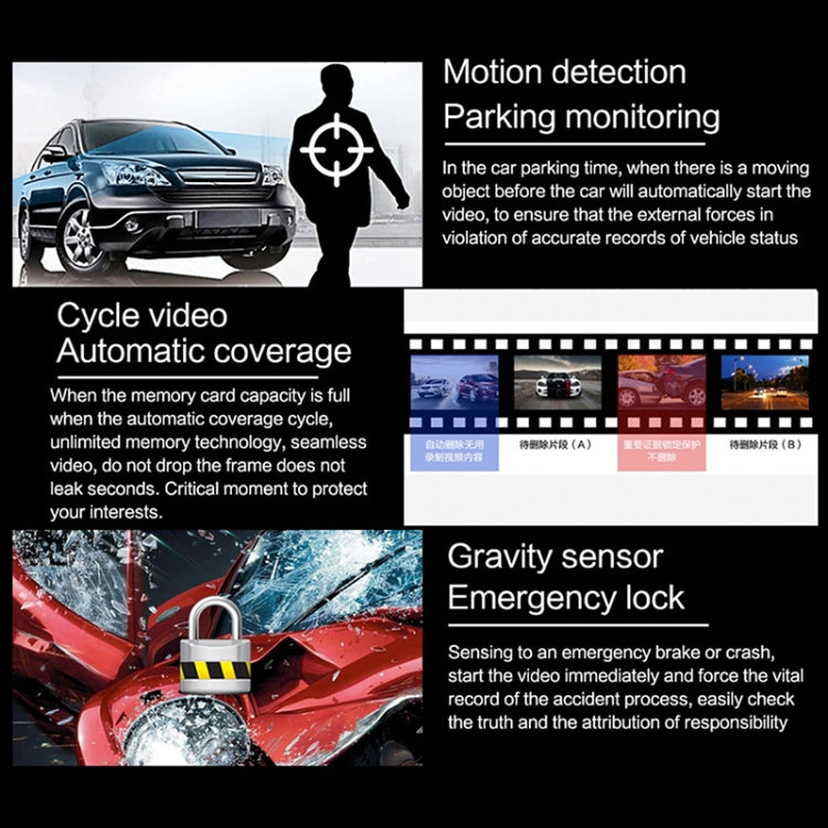 D910 4 inch 1080P HD Night Vision Single Record Driving Recorder - Car DVRs by PMC TechLife | Online Shopping South Africa | PMC TechLife | Buy Now Pay Later Mobicred