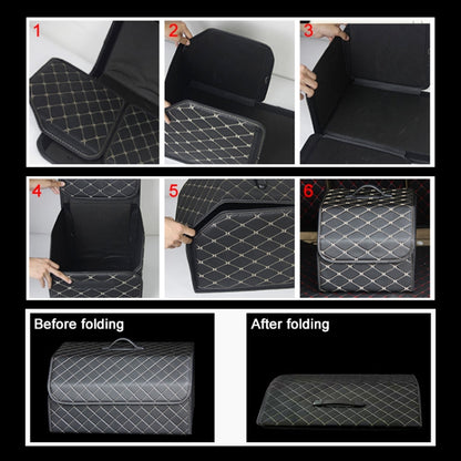 Car Trunk Foldable Storage Box, Checkered Large Size: 54 x 32 x 30cm (Black Red) - Stowing Tidying by PMC Jewellery | Online Shopping South Africa | PMC Jewellery | Buy Now Pay Later Mobicred