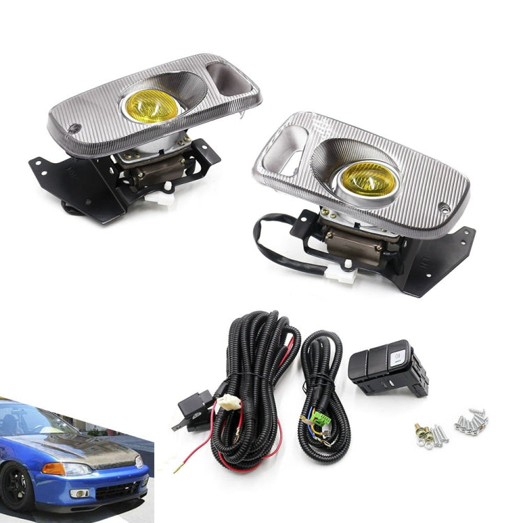 1 Pair Car Modified Front Fog Light for Honda Civic 1992-1995 (Yellow Light) - Fog / Driving Lights by PMC TechLife | Online Shopping South Africa | PMC TechLife | Buy Now Pay Later Mobicred