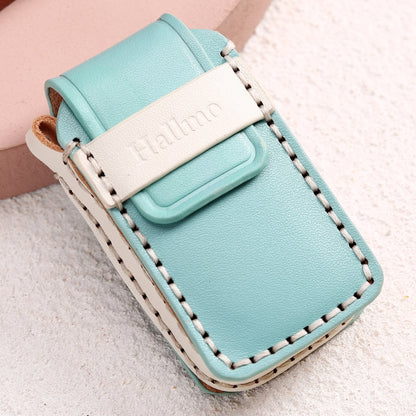 Hallmo Car Female Style Cowhide Leather Key Protective Cover for Honda(Sky Blue) - Car Key Cases by Hallmo | Online Shopping South Africa | PMC Jewellery | Buy Now Pay Later Mobicred