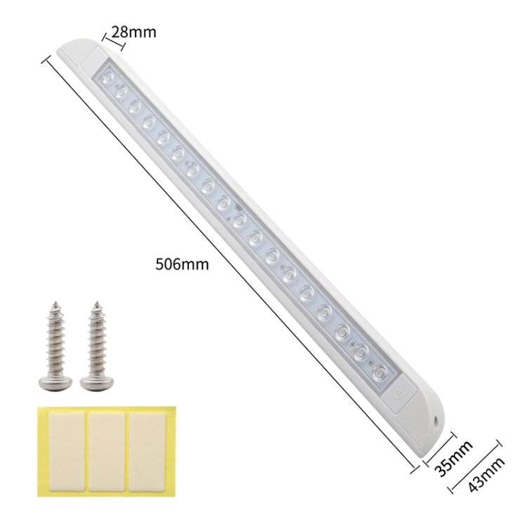 RV / Yacht Awning LED Strip Light DC12-28V with 18 LEDs Lamp Beads (White) - Dome Lights by PMC Jewellery | Online Shopping South Africa | PMC Jewellery | Buy Now Pay Later Mobicred