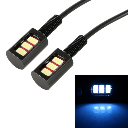 1 Pair DC12V 0.4W 3LEDs SMD-5630 Car / Motorcycle License Plate Light, Cable Length: 27cm (Ice Blue Light) - License Plate Lights by PMC Jewellery | Online Shopping South Africa | PMC Jewellery | Buy Now Pay Later Mobicred