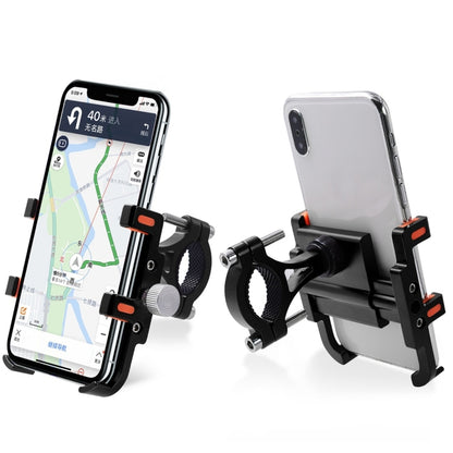 MPB-91 Motorcycle Six Claws Aluminium Alloy Mobile Phone Holder Bracket(Black) - Holder by PMC Jewellery | Online Shopping South Africa | PMC Jewellery | Buy Now Pay Later Mobicred