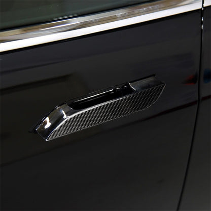 4 PCS Carbon Fiber Car Outside Handle Decorative Sticker for Tesla Model S - Decorative Sticker by PMC Jewellery | Online Shopping South Africa | PMC Jewellery | Buy Now Pay Later Mobicred