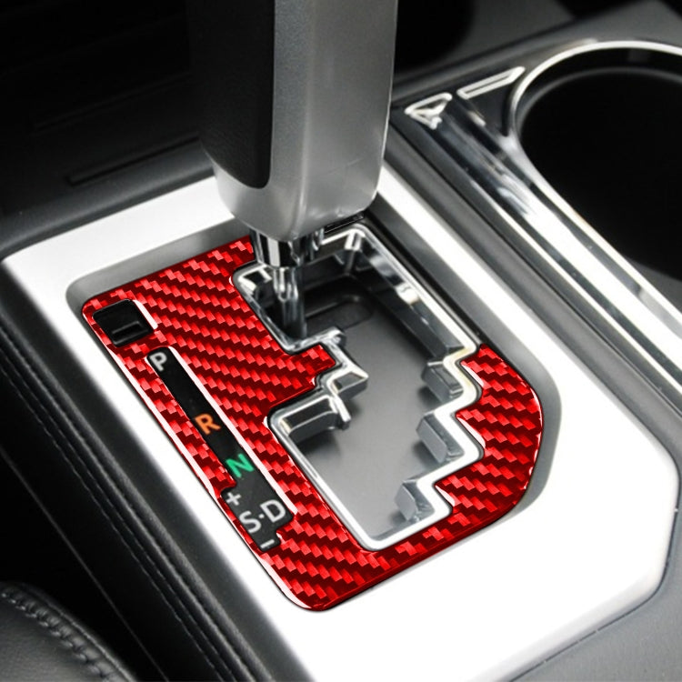 Carbon Fiber Car Gear Indication Decorative Sticker for Toyota Tundra 2014-2018,Left and Right Drive Universal (Red) - Car Interior Mouldings by PMC Jewellery | Online Shopping South Africa | PMC Jewellery | Buy Now Pay Later Mobicred