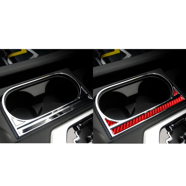 3 PCS / Set Carbon Fiber Car Central Control Cup Holder Decorative Sticker for Toyota Tundra 2014-2018,Right Drive (Red) - Car Interior Mouldings by PMC Jewellery | Online Shopping South Africa | PMC Jewellery | Buy Now Pay Later Mobicred