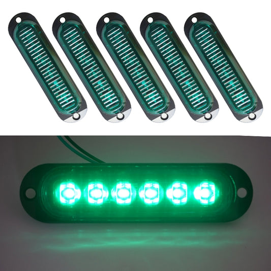 5 PCS MK-093 Car / Truck 6LEDs Side Marker Indicator Lights Bulb Lamp (Green Light) - Clearance Lights by PMC Jewellery | Online Shopping South Africa | PMC Jewellery | Buy Now Pay Later Mobicred