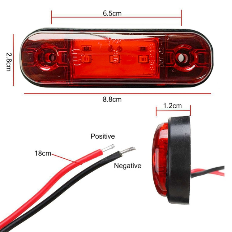 5 PCS MK-327 Car / Truck 3LEDs Side Marker Indicator Light Tail Light (White Light) - Clearance Lights by PMC Jewellery | Online Shopping South Africa | PMC Jewellery | Buy Now Pay Later Mobicred