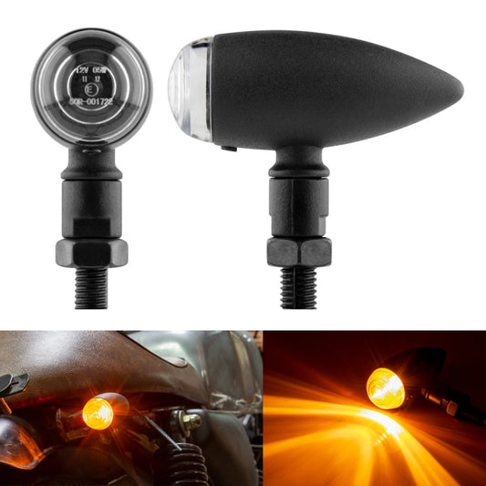 2 PCS KC805 Motorcycle Retro Metal Turn Signal Light (Transparent) - Turn Signal by PMC Jewellery | Online Shopping South Africa | PMC Jewellery | Buy Now Pay Later Mobicred