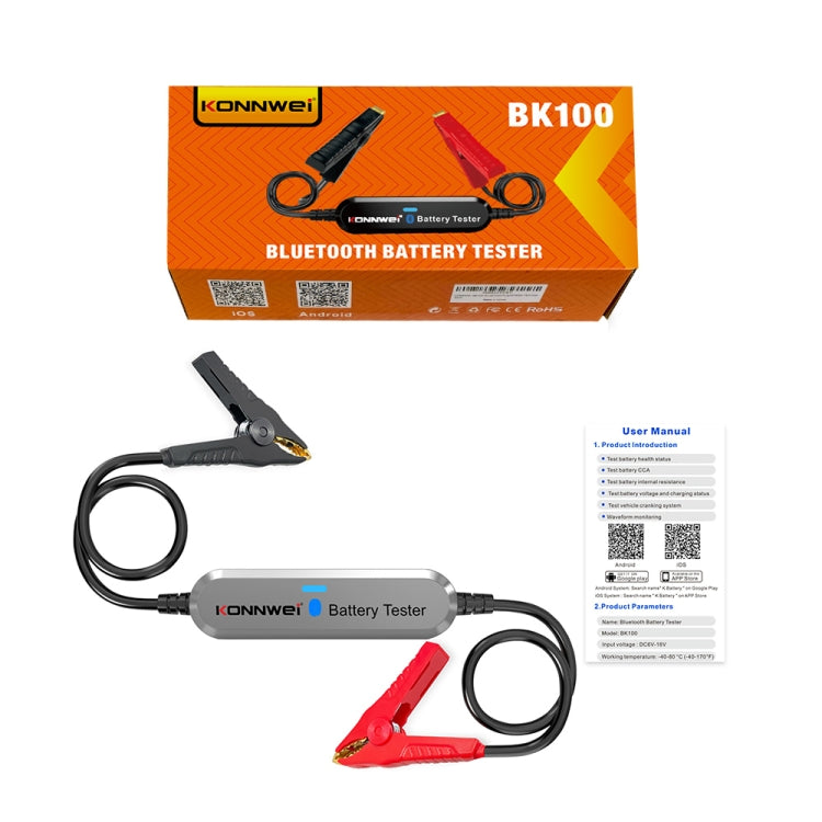KONNWEI BK100 X431 BST360 Car Bluetooth Battery Tester(Silver) - Electronic Test by KONNWEI | Online Shopping South Africa | PMC TechLife | Buy Now Pay Later Mobicred