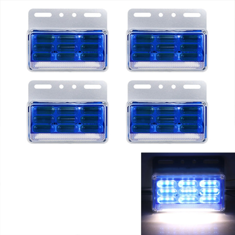 4 PCS ZS-9001 DC24V 9D Waterproof Car / Truck Side Marker Indicator Lights Bulb Lamp (Blue Light) - Clearance Lights by PMC Jewellery | Online Shopping South Africa | PMC Jewellery | Buy Now Pay Later Mobicred