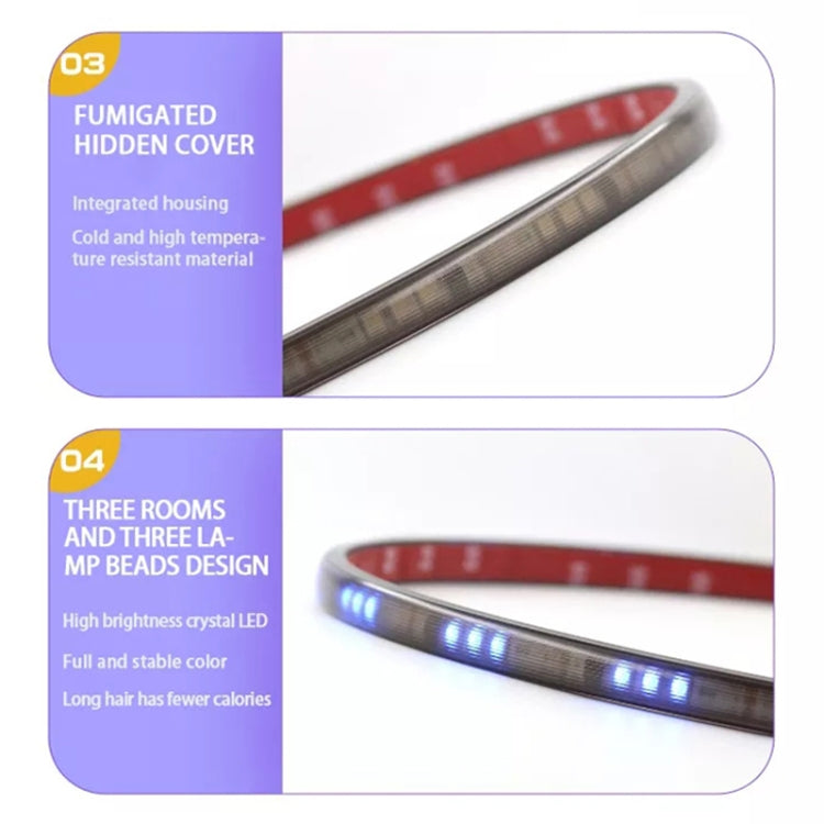 S12-120CM 120cm DC12V-24V Car Rear LED RGB Daytime Running Lights Strip Colorful Lamp - Running Lights by PMC Jewellery | Online Shopping South Africa | PMC Jewellery | Buy Now Pay Later Mobicred