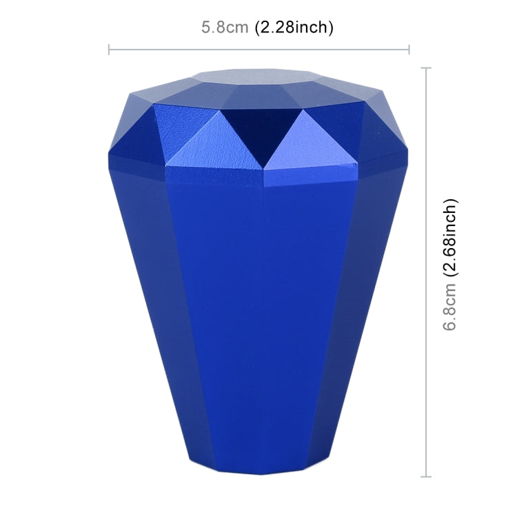 Universal Car Diamond Shape Metal Gear Shift Knob (Blue) - Shift Knob by PMC Jewellery | Online Shopping South Africa | PMC Jewellery | Buy Now Pay Later Mobicred