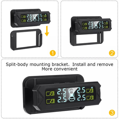 Car High Precision Solar Charging Tire Pressure Monitoring System TPMS, External Beep Sensor - Tire Pressure Gauges by PMC Jewellery | Online Shopping South Africa | PMC Jewellery | Buy Now Pay Later Mobicred