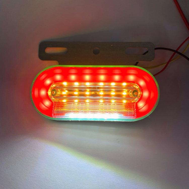 2 PCS 12V 12LED Car Oval Side Lamp(Red Light) - Warning Lights by PMC TechLife | Online Shopping South Africa | PMC TechLife | Buy Now Pay Later Mobicred