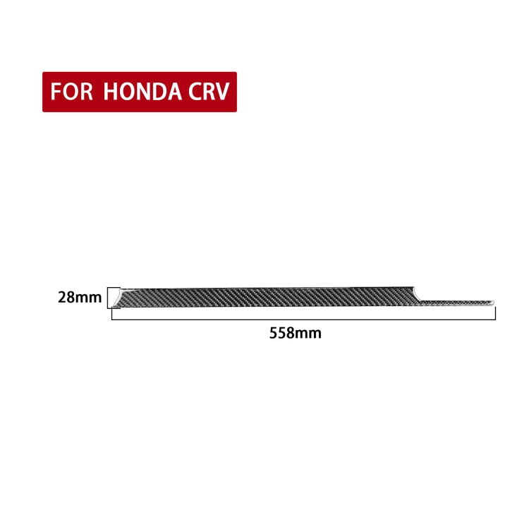For Honda CRV 2007-2011 Carbon Fiber Car Co-pilot Center Control Trim Decorative Sticker,Left Drive (Red) - Car Interior Mouldings by PMC Jewellery | Online Shopping South Africa | PMC Jewellery | Buy Now Pay Later Mobicred