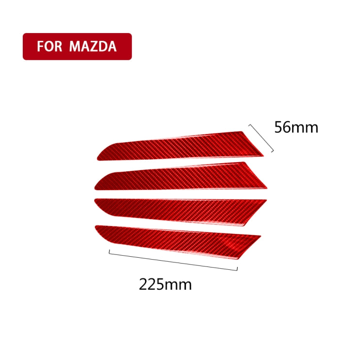 Car Carbon Fiber Door Panel Decorative Sticker for Mazda CX-5 2017-2018, Left and Right Drive (Red) - Car Interior Mouldings by PMC Jewellery | Online Shopping South Africa | PMC Jewellery | Buy Now Pay Later Mobicred