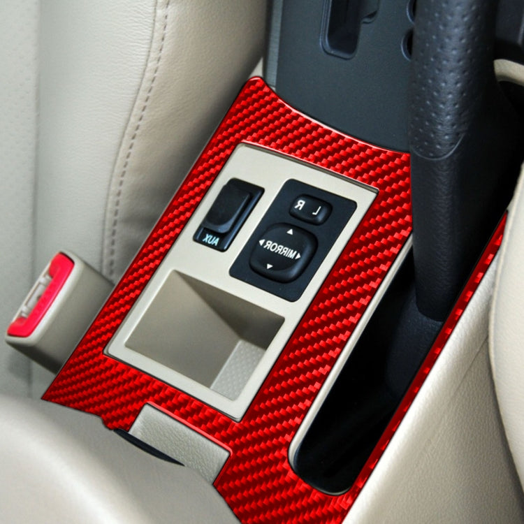 Car Carbon Fiber Handbrake Panel Decorative Sticker for Toyota RAV4 2006-2013, Right Drive (Red) - Car Interior Mouldings by PMC Jewellery | Online Shopping South Africa | PMC Jewellery | Buy Now Pay Later Mobicred