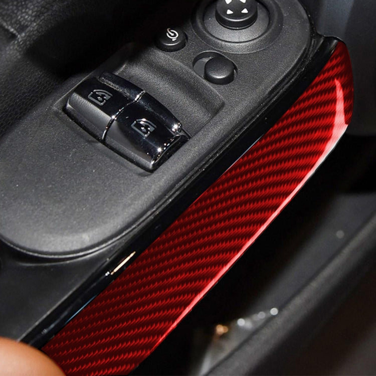 Car Carbon Fiber Door Handle Cover Decorative Sticker for BMW Mini F56, Left and Right Drive Universal (Red) - Car Interior Mouldings by PMC Jewellery | Online Shopping South Africa | PMC Jewellery | Buy Now Pay Later Mobicred