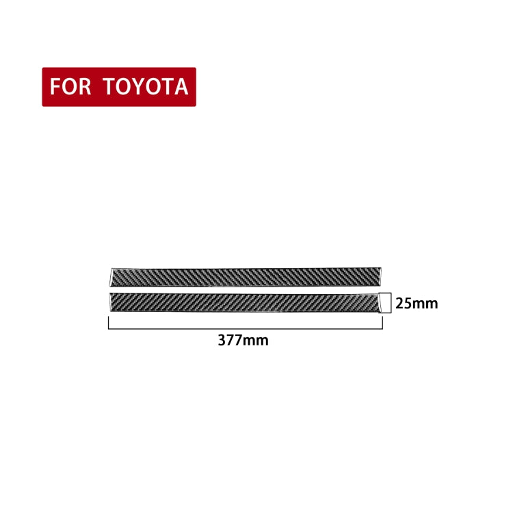 2 PCS / Set Carbon Fiber Car Rearview Mirror Anti-scratch Strip Decorative Sticker for Toyota Tundra 2014-2018, Left Right Driving - Decorative Strip by PMC Jewellery | Online Shopping South Africa | PMC Jewellery | Buy Now Pay Later Mobicred