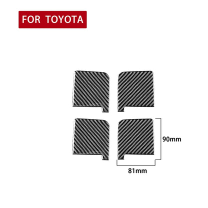 4 PCS / Set Carbon Fiber Car Inner Door Bowl Decorative Sticker for Toyota Tundra 2014-2018, Left Right Driving Universal - Car Interior Mouldings by PMC Jewellery | Online Shopping South Africa | PMC Jewellery | Buy Now Pay Later Mobicred