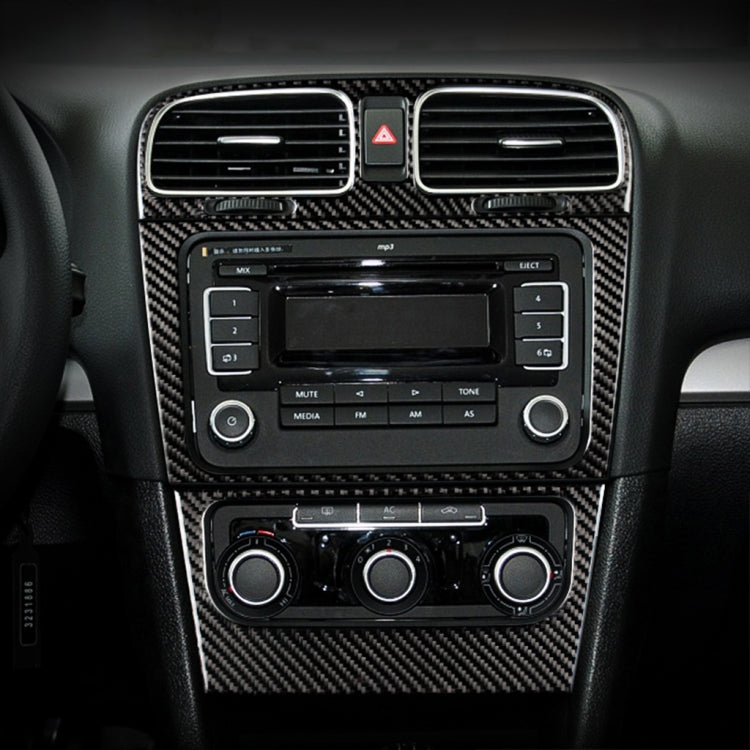 Carbon Fiber Car Middle Air Outlet Decorative Sticker for Volkswagen Golf 6 2008-2012 - Car Interior Mouldings by PMC Jewellery | Online Shopping South Africa | PMC Jewellery | Buy Now Pay Later Mobicred