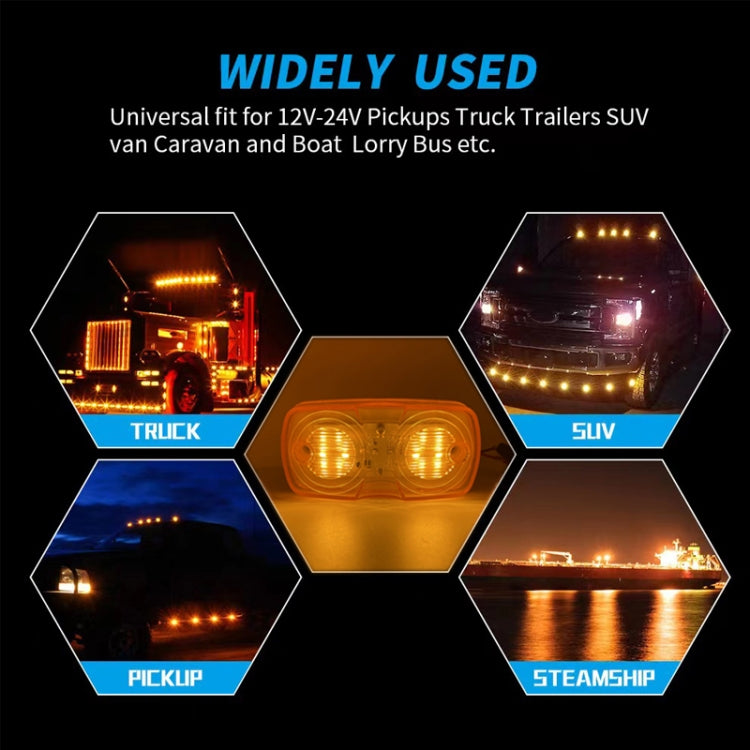 2pcs MK-106 Truck 12LEDs Side Marker Light (Red Light) - Running Lights by PMC TechLife | Online Shopping South Africa | PMC TechLife | Buy Now Pay Later Mobicred