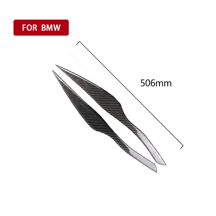 1 Pairs Carbon Fiber Car Lamp Eyebrow Decorative Sticker for BMW E90 / 318i / 320i / 325i 2005-2008, Drop Glue Version - Lamp Decoration by PMC Jewellery | Online Shopping South Africa | PMC Jewellery | Buy Now Pay Later Mobicred