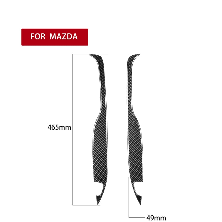 2 PCS Car Carbon Fiber Rear Armrest Decorative Sticker for Mazda RX8 2004-2008, Left and Right Drive Universal - Car Interior Mouldings by PMC Jewellery | Online Shopping South Africa | PMC Jewellery | Buy Now Pay Later Mobicred