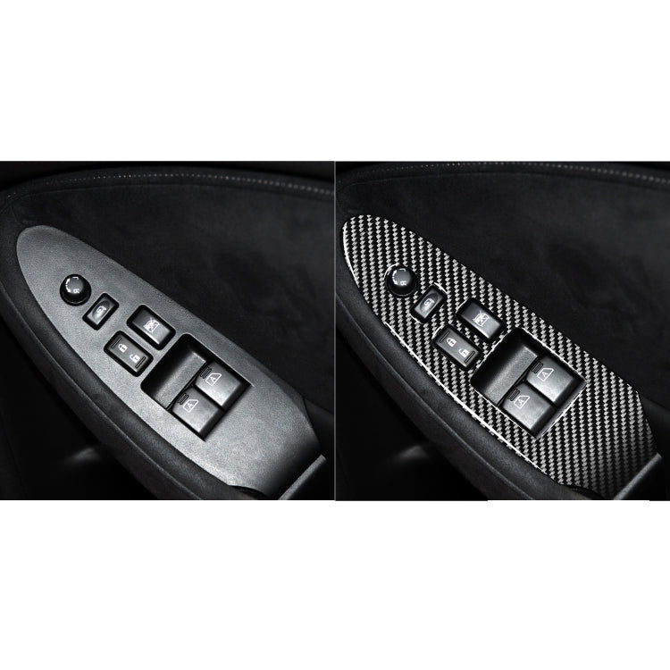 2 PCS Car Carbon Fiber Window Lift Panel Decorative Sticker for Nissan 370Z Z34 2009-, Right Drive Low-configured - Car Interior Mouldings by PMC Jewellery | Online Shopping South Africa | PMC Jewellery | Buy Now Pay Later Mobicred