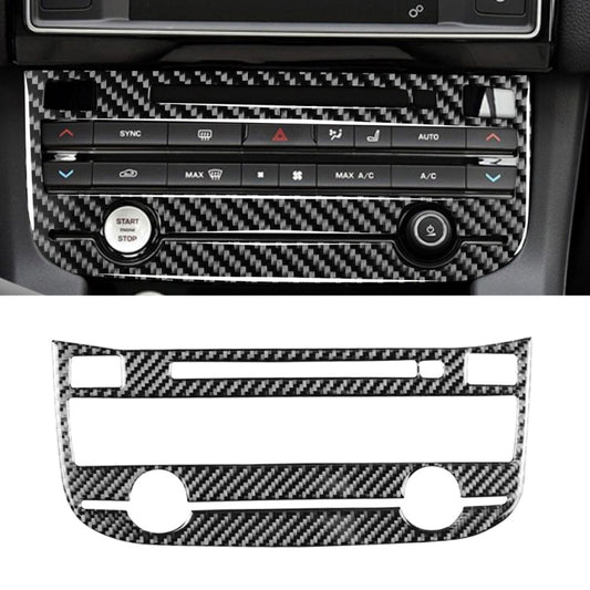 Car Carbon Fiber Air Conditioning Panel Decorative Stickers for Jaguar F-PACE X761 XE X760 XF X260 2016-2020, Left and Right Drive Universal - Car Interior Mouldings by PMC Jewellery | Online Shopping South Africa | PMC Jewellery | Buy Now Pay Later Mobicred