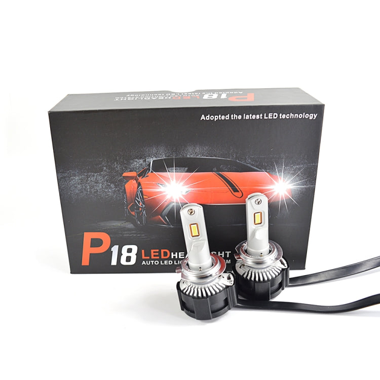 2 PCS P18 H7 DC11-30V 52W 6500K 6500LM Car LED Headlight Lamps - LED Headlamps by PMC Jewellery | Online Shopping South Africa | PMC Jewellery | Buy Now Pay Later Mobicred