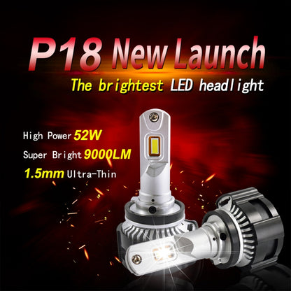 2 PCS P18 H7 DC11-30V 52W 6500K 6500LM Car LED Headlight Lamps - LED Headlamps by PMC Jewellery | Online Shopping South Africa | PMC Jewellery | Buy Now Pay Later Mobicred