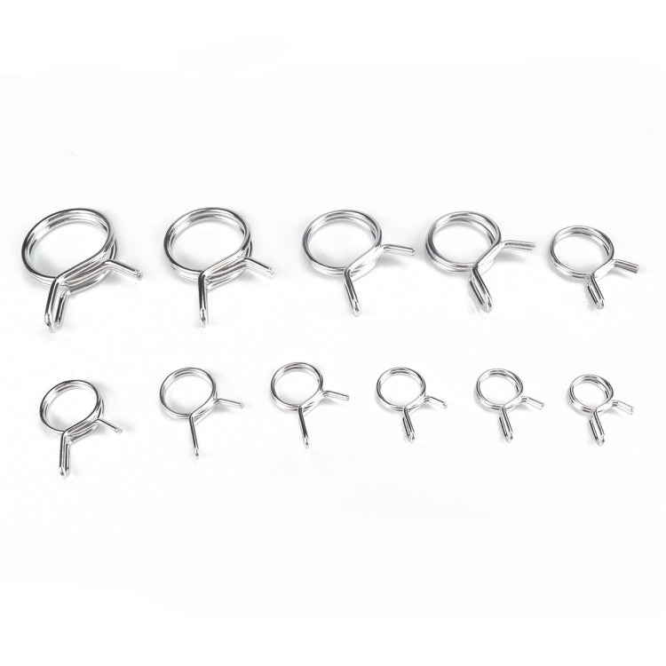 110 PCS Double Wire Spring Tube Clamp Water Pipe Clamps, Size: 9-24mm - Booster Cable & Clip by PMC Jewellery | Online Shopping South Africa | PMC Jewellery | Buy Now Pay Later Mobicred