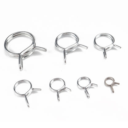 75 PCS Double Wire Spring Tube Clamp Water Pipe Clamps, Size: 6.0-22mm - Booster Cable & Clip by PMC Jewellery | Online Shopping South Africa | PMC Jewellery | Buy Now Pay Later Mobicred