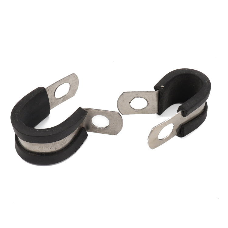 10 PCS Car Rubber Cushion Pipe Clamps Stainless Steel Clamps, Size: 5/4 inch (32mm) - Booster Cable & Clip by PMC Jewellery | Online Shopping South Africa | PMC Jewellery | Buy Now Pay Later Mobicred