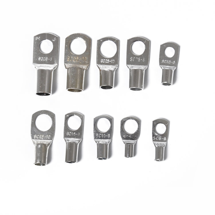 90 in 1 Boat / Car Bolt Hole Tinned Copper Terminals Set Wire Terminals Connector Cable Lugs SC Terminals - Nuts & Bolts by PMC Jewellery | Online Shopping South Africa | PMC Jewellery