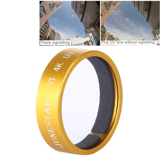 JUNESTAR for Xiaomi Xiaoyi Yi II 4K Sport Action Camera Proffesional UV Filter(Gold) - Lens Filter by JSR | Online Shopping South Africa | PMC Jewellery | Buy Now Pay Later Mobicred